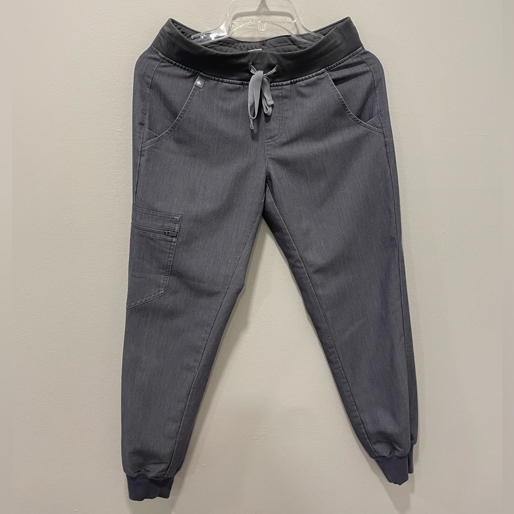Figs Zamora Jogger Scrub Pants (XS/P) Extra Small Petite Graphite GUC!